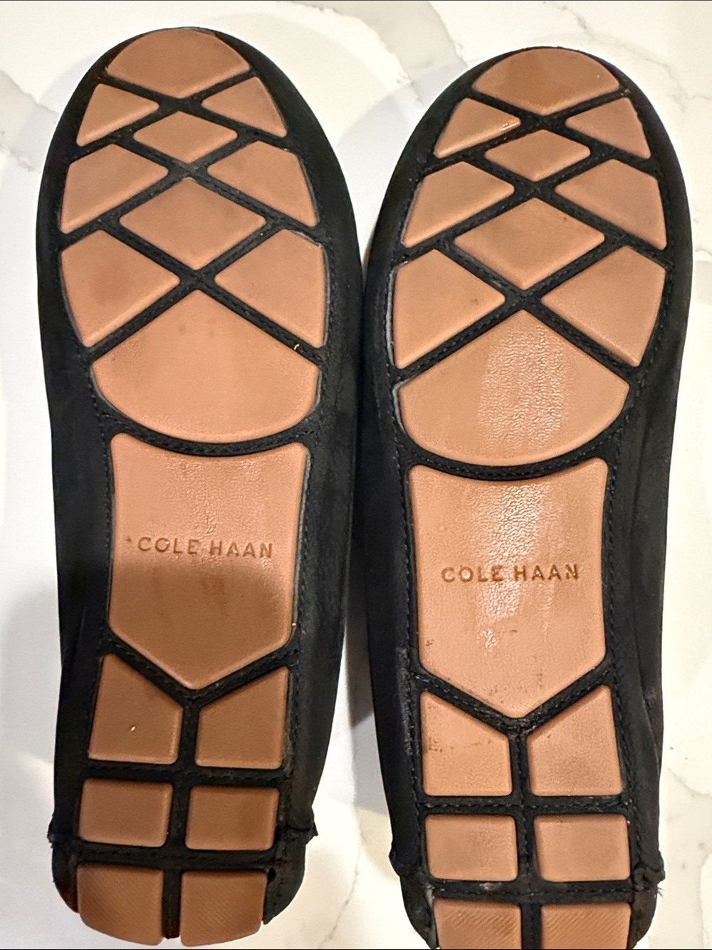 Cole Haan Evelyn Bow Black Suede Slip-On Loafers with Gold Accent - Picture 9 of 10